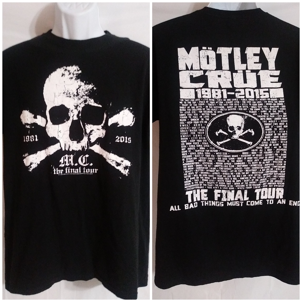 MOTLEY CRUE Concert Tour Rock Band T Shirt